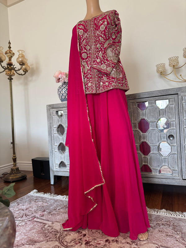 Short kurti sharara suits