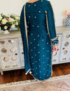 Hand embroidered pant suit