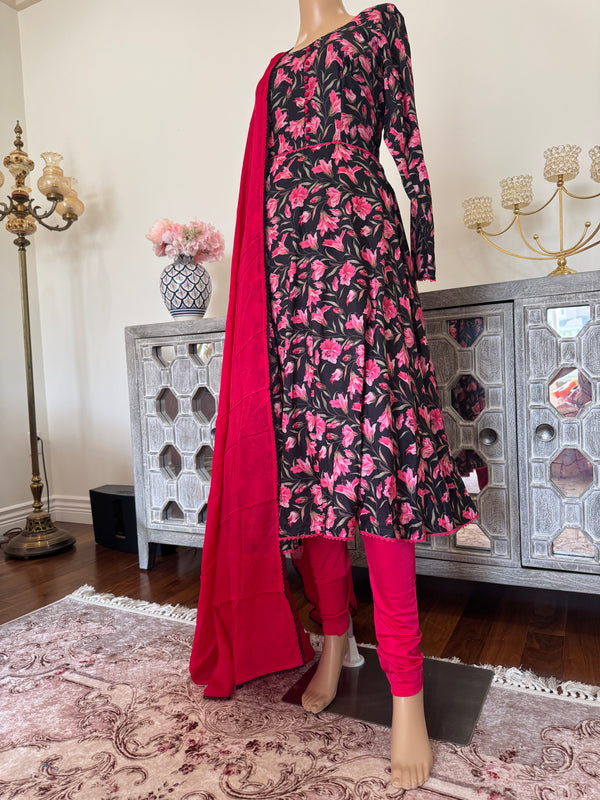 Cotton anarkali suit