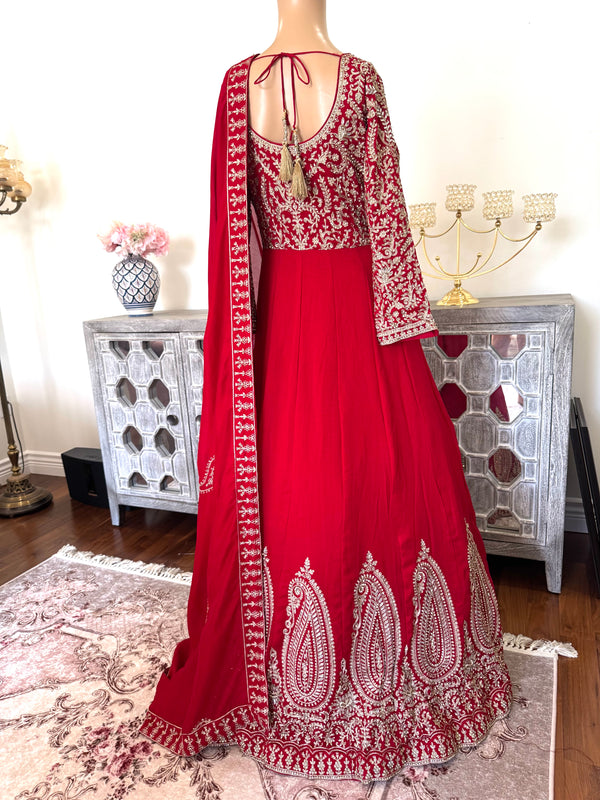 Floor length dress with duppata