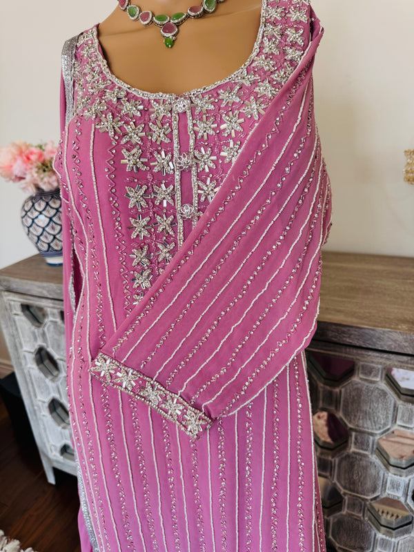 Hand embroidered pant suits