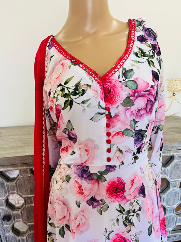 Georgette Anarkali suit with pajami