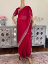 Hand embroidered saree