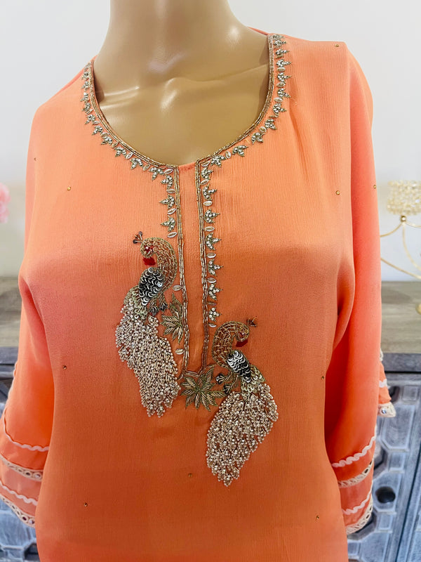 Hand embroidered kaftan