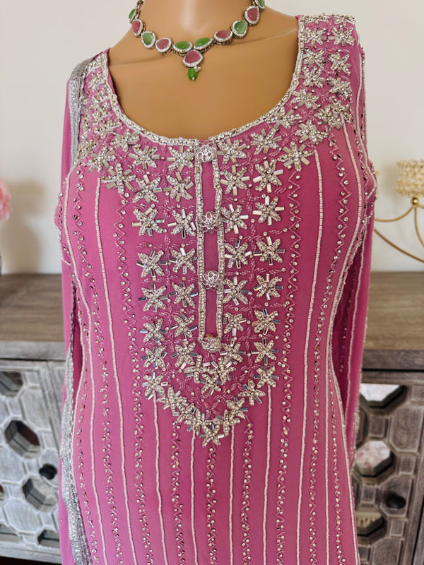 Hand embroidered pant suits