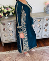 Hand embroidered pant suit