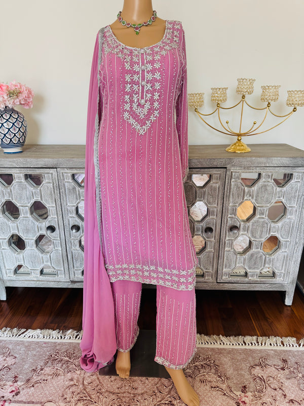 Hand embroidered pant suits