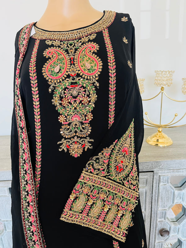 Hand embroidered pant suits