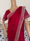 Hand embroidered saree