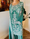 Hand embroidered sharara suit