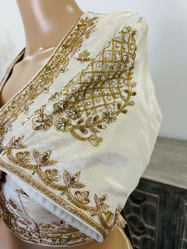 Hand embroidered lehnga