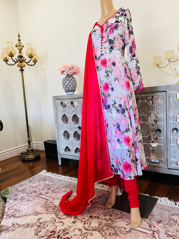 Georgette Anarkali suit with pajami