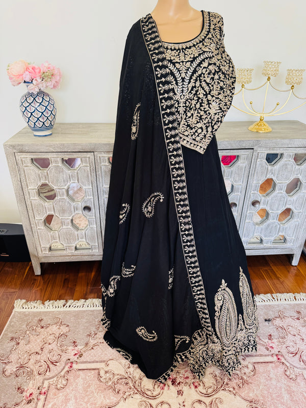 Floor length dress with duppata