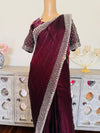 Hand embroidered saree