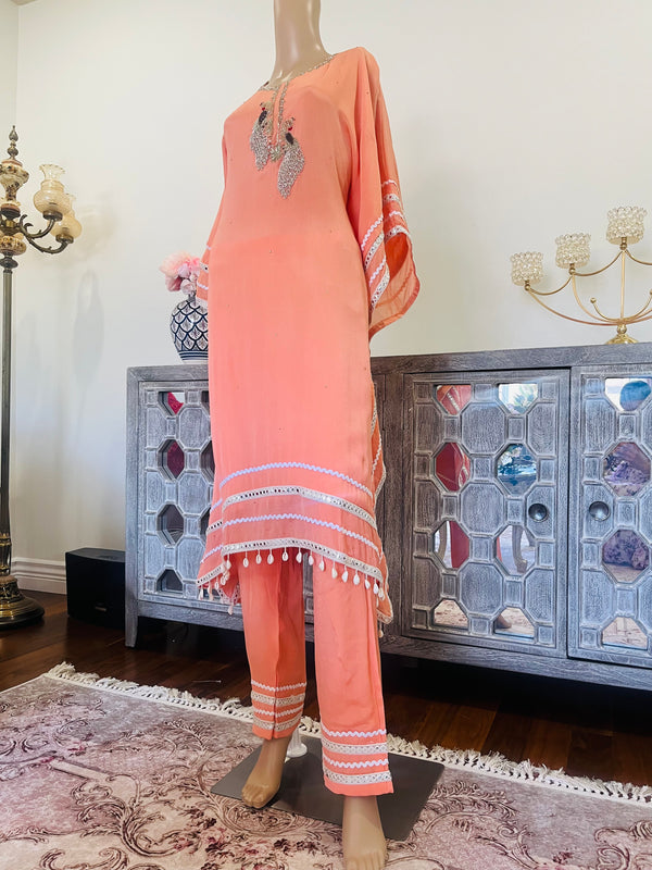 Hand embroidered kaftan