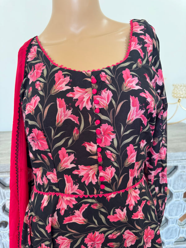 Cotton anarkali suit