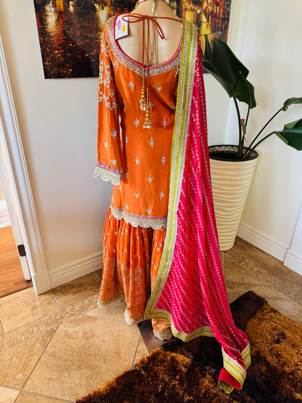 Hand embroidered garara suit