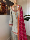 Hand embroidered garara suit