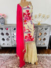 Hand embroidered garara suit