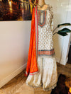 Hand embroidered garara suit