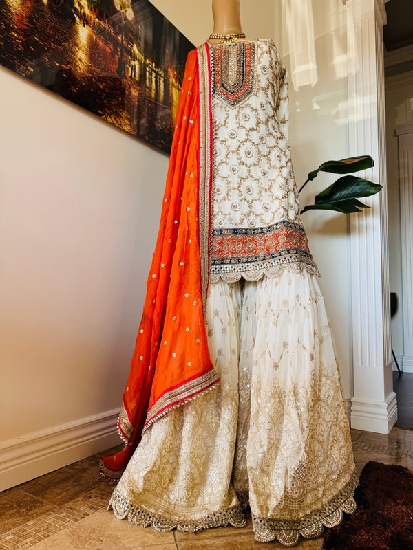 Hand embroidered garara suit