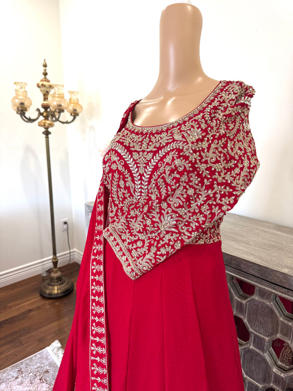 Floor length dress with duppata