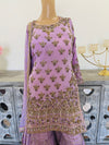Hand embroidered garara suit