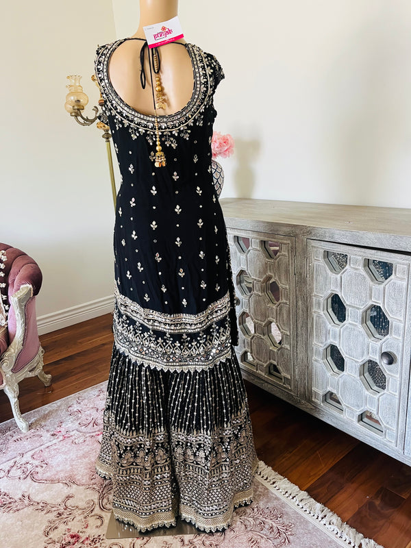 Hand embroidered garara suit