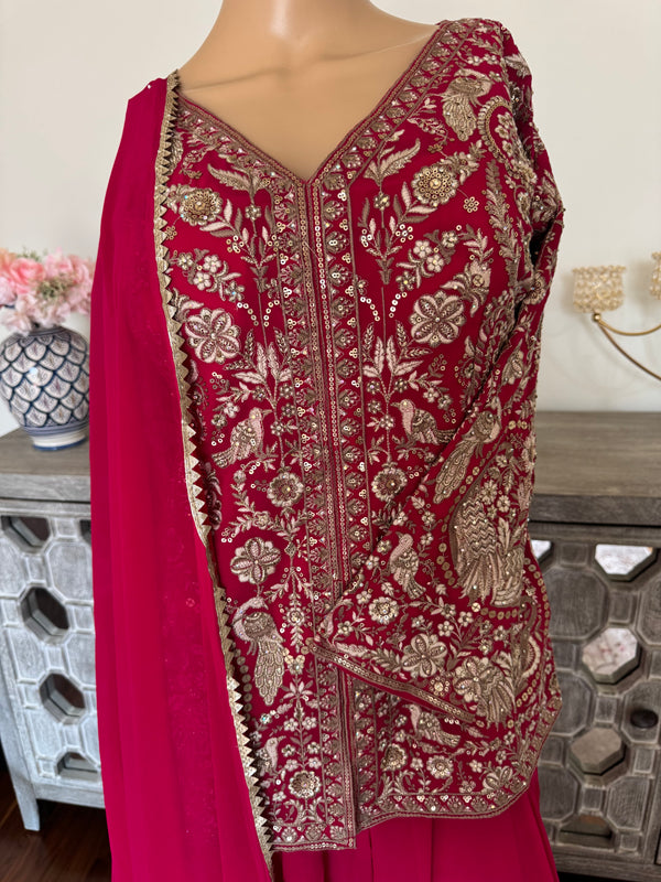 Short kurti sharara suits