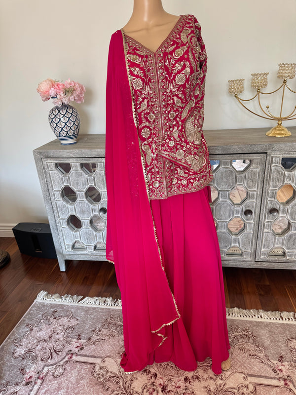 Short kurti sharara suits