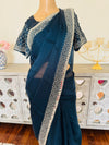Hand embroidered saree