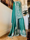 Hand embroidered sharara suit