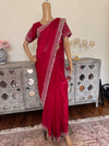 Hand embroidered saree