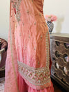 Hand embroidered garara