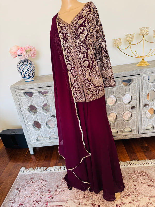 Short kurti sharara suits