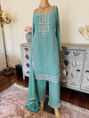 Hand embroidered pant suits