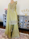 Hand embroidered garara
