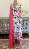 Georgette anarkali suit with pajami
