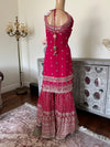 Hand embroidered garara suit