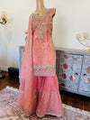 Hand embroidered garara