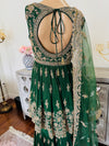 Hand embroidered peplum top with garara